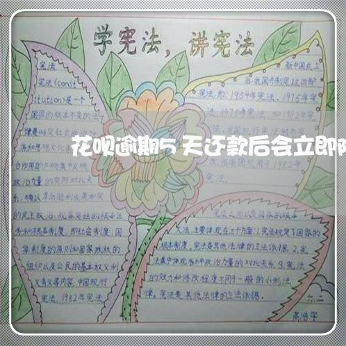 花呗逾期5天还款后会立即降额吗 花呗逾期5天还款后会立即降额吗