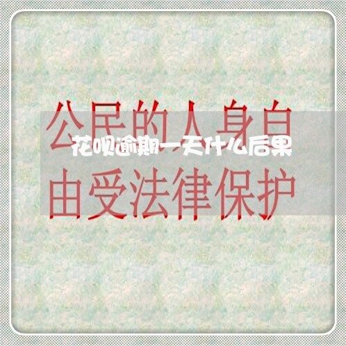 花呗逾期一天什么后果