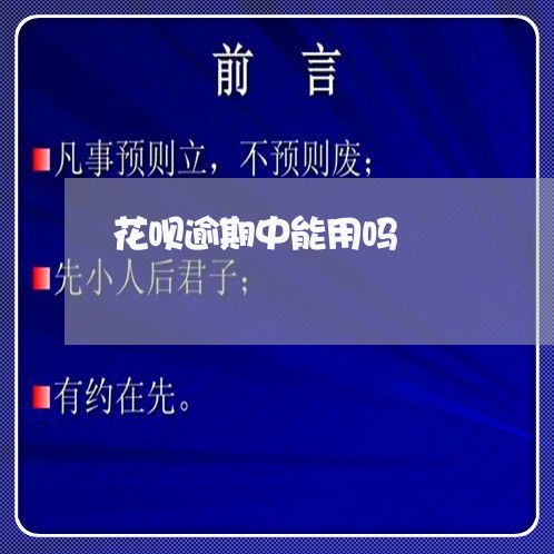 花呗逾期中能用吗