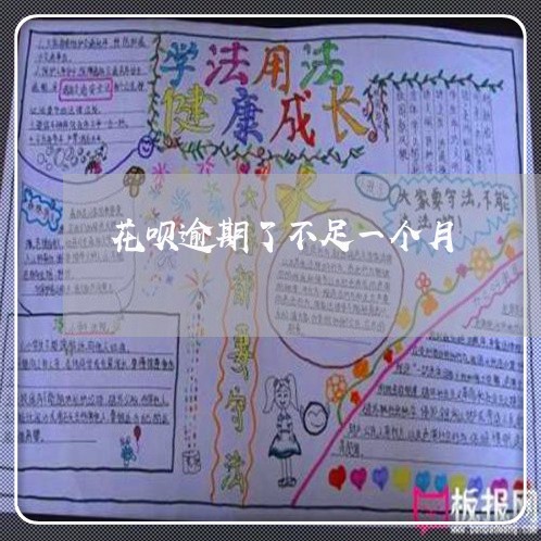 花呗逾期了不足一个月 花呗逾期了不足一个月