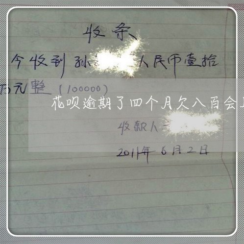 花呗逾期了四个月欠八百会上门吗