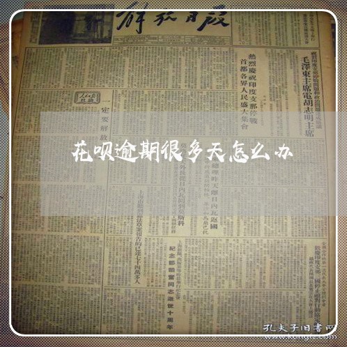 花呗逾期很多天怎么办