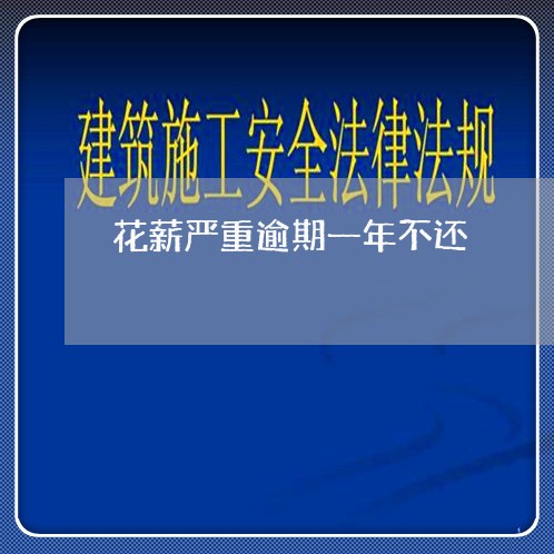 花薪严重逾期一年不还 花薪严重逾期一年不还
