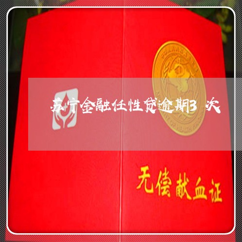 苏宁金融任性贷逾期3次 苏宁金融任性贷逾期3次