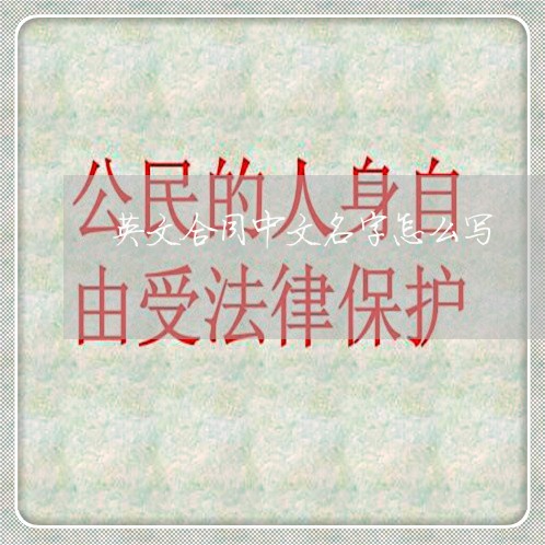 英文合同中文名字怎么写/2023041365027