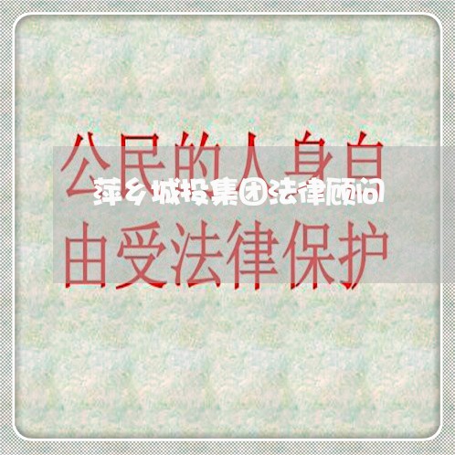 萍乡城投集团法律顾问 萍乡城投集团法律顾问