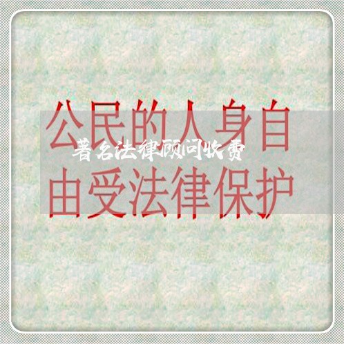 著名法律顾问收费/2023061751603