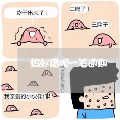 蚂蚁借呗一笔逾期