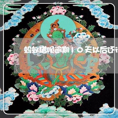 蚂蚁借呗逾期10天以后还行吗