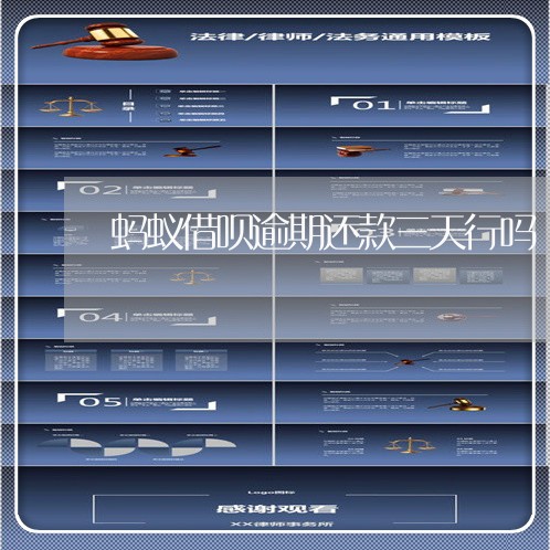 蚂蚁借呗逾期还款三天行吗/2023022703814 蚂蚁借呗逾期还款三天行吗/2023022703814