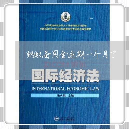 蚂蚁备用金逾期一个月了 蚂蚁备用金逾期一个月了