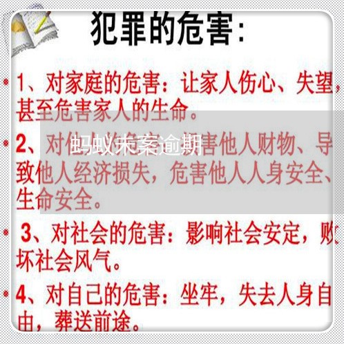 蚂蚁未案逾期 蚂蚁未案逾期