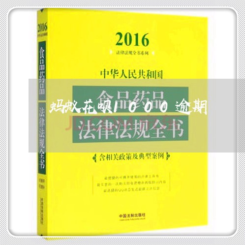 蚂蚁花呗1000逾期
