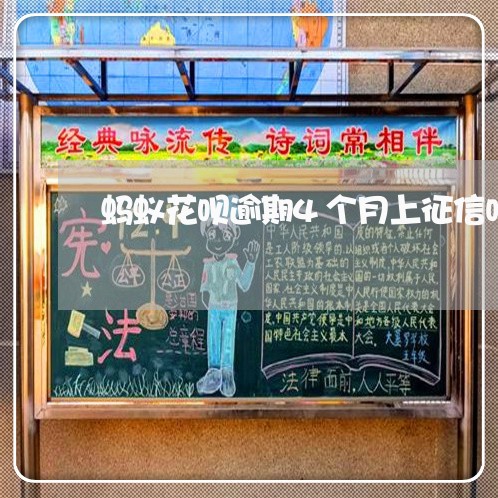 蚂蚁花呗逾期4个月上征信吗 蚂蚁花呗逾期4个月上征信吗