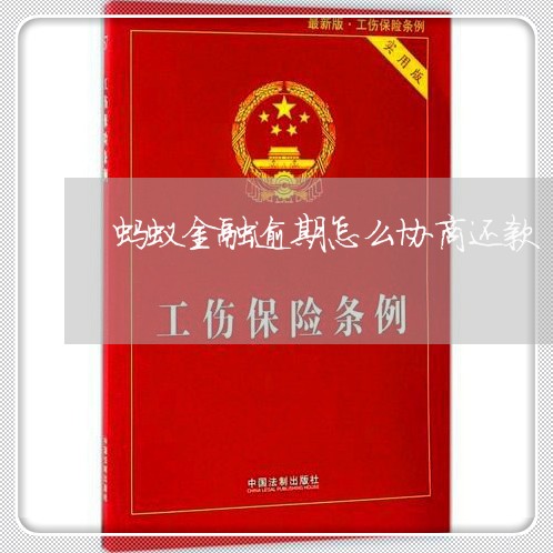 蚂蚁金融逾期怎么协商还款/2023070848350