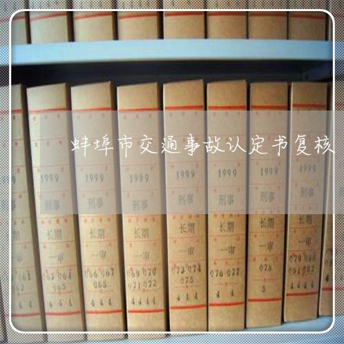 蚌埠市交通事故认定书复核/2023060970705