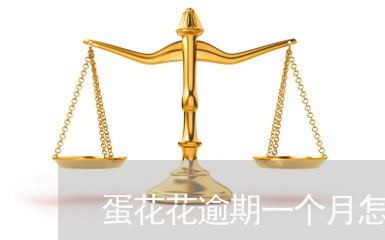 蛋花花逾期一个月怎么协商