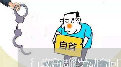 行政庭调解劳动合同书咋写/2023060806149