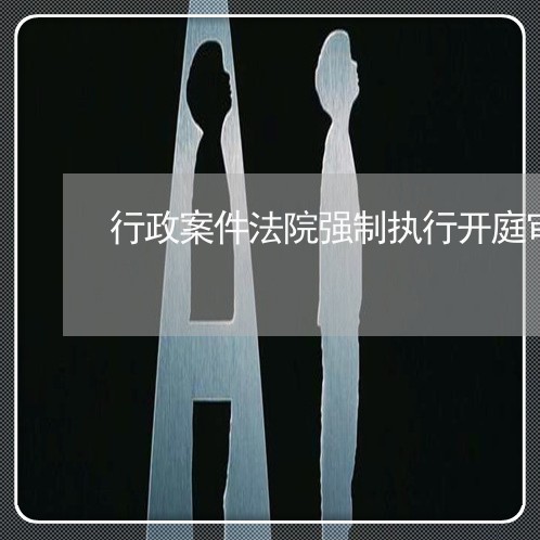 行政案件法院强制执行开庭审理 行政案件法院强制执行开庭审理
