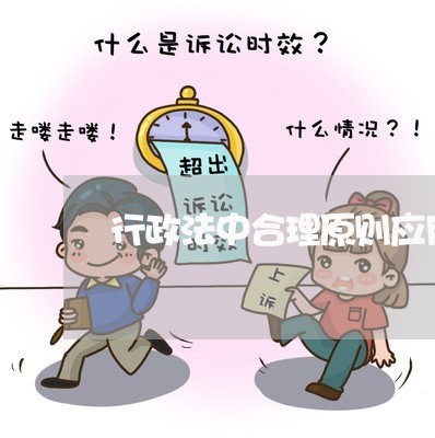 行政法中合理原则应用 行政法中合理原则应用