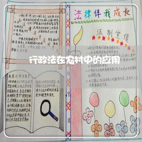 行政法在农村中的应用 行政法在农村中的应用