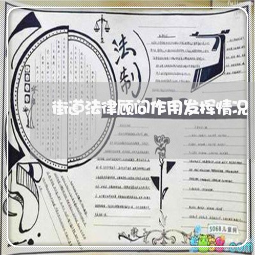 街道法律顾问作用发挥情况/2023061950404