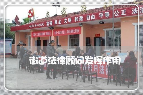 街道法律顾问发挥作用/2023061856358 街道法律顾问发挥作用/2023061856358