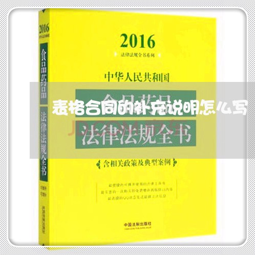 表格合同的补充说明怎么写/2023040339360