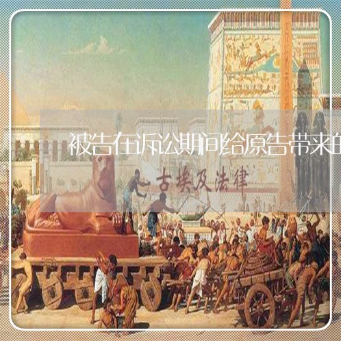 被告在诉讼期间给原告带来的损失