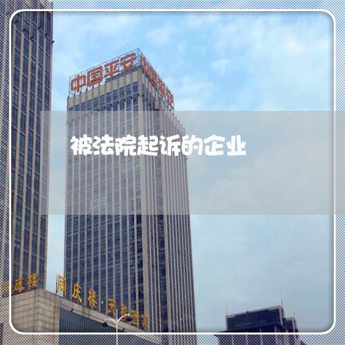 被法院起诉的企业