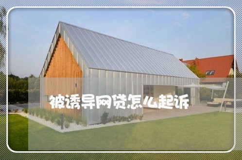 被诱导网贷怎么起诉 被诱导网贷怎么起诉