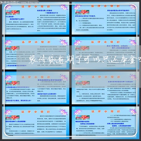 装修贷逾期了可以只还本金吗