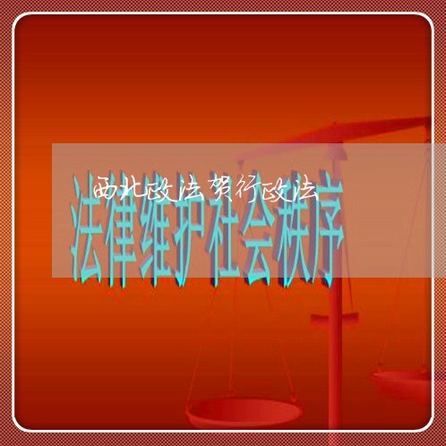 西北政法贺行政法