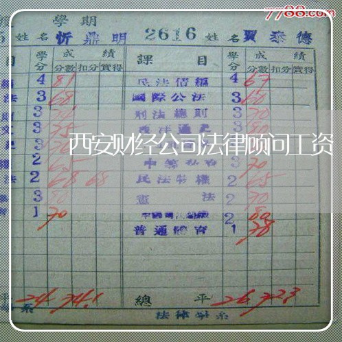 西安财经公司法律顾问工资 西安财经公司法律顾问工资