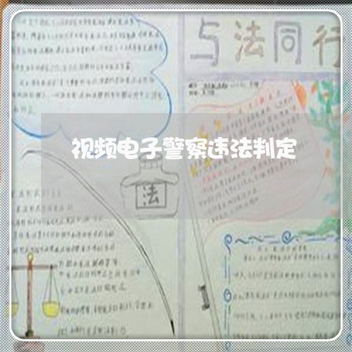 视频电子警察违法判定