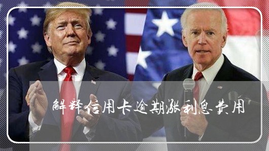 解释信用卡逾期涨利息费用/2023060216028 解释信用卡逾期涨利息费用/2023060216028