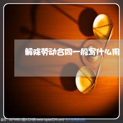 解除劳动合同一般写什么用/2023061683926