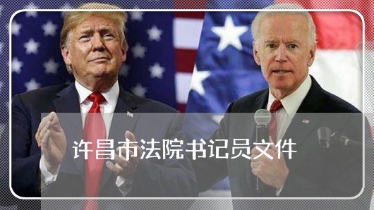 许昌市法院书记员文件 许昌市法院书记员文件