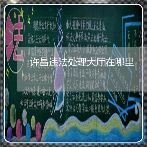 许昌违法处理大厅在哪里 许昌违法处理大厅在哪里