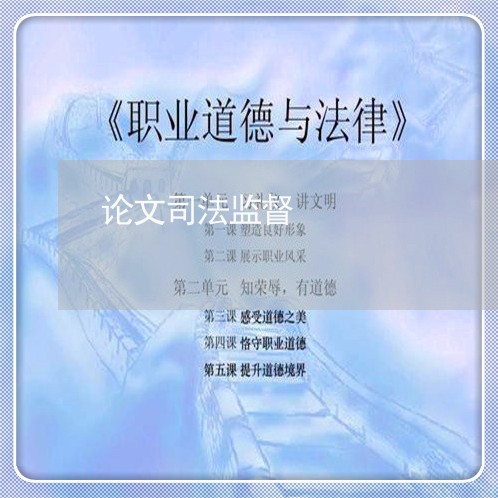 论文司法监督