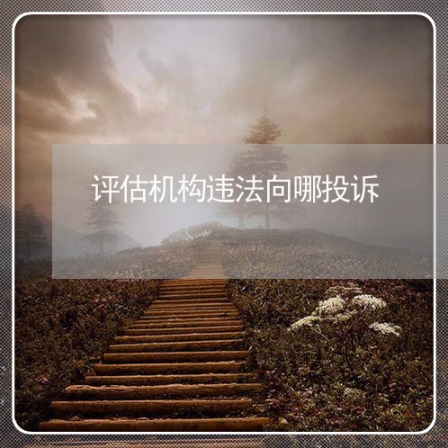 评估机构违法向哪投诉 评估机构违法向哪投诉