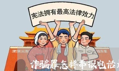 诈骗罪怎样举报电话最有效/2023060313714