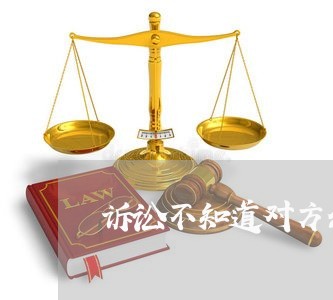 诉讼不知道对方公司名称