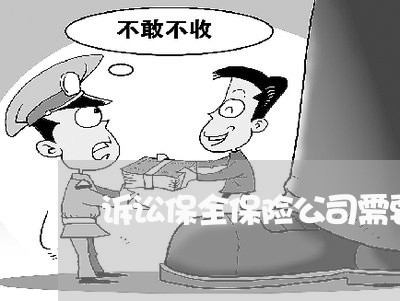 诉讼保全保险公司需要什么材料