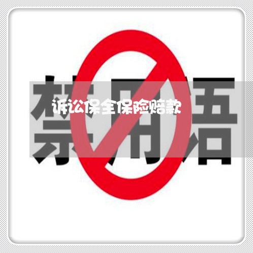 诉讼保全保险赔款