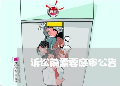 诉讼前需要庭审公告