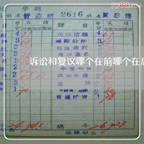 诉讼和复议哪个在前哪个在后 诉讼和复议哪个在前哪个在后