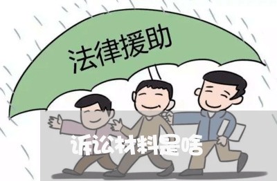 诉讼材料是啥 诉讼材料是啥