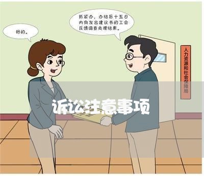 诉讼注意事项