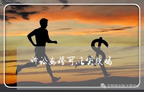 诉讼离婚可以贷款吗 诉讼离婚可以贷款吗